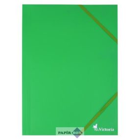 Gumis mappa, 15 mm, PP, A4, VICTORIA, zöld