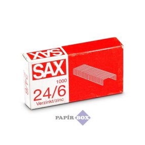 Fűzőkapocs, 24/6, cink, SAX
