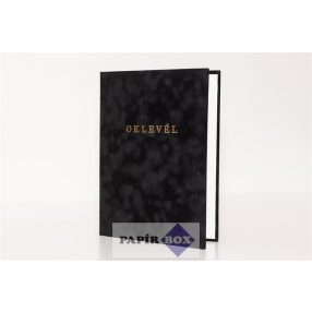 Oklevéltartó, A4, exkluzív, aranyozva, fekete