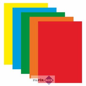 Színes kartonpapír, A4, 160 g, 5x2 lap, vegyes színek