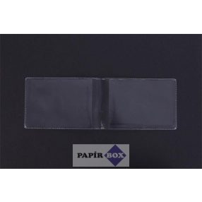 Diák- és igazolványtartó, 2 lapos, PVC, átlátszó