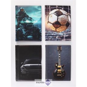   Igazolványtartó, álló, 10 betét lappal, mintás PVC, "Bővített személyi", fiús minták