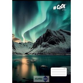   Füzet, tűzött, A/4, kockás, 32 lap, COOL BY VICTORIA, "Aurora borealis", "87-32"