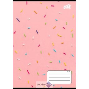   Füzet, tűzött, A/5, vonalas, 32 lap, 4-8. osztály, COOL BY VICTORIA "Sweet pink", "21-32"