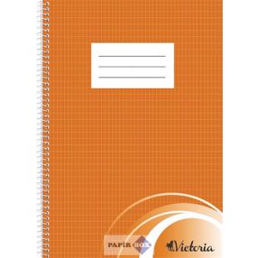 Spirálfüzet, A/4, francia kockás, 70 lap, VICTORIA