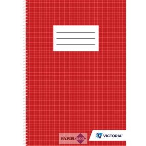 Spirálfüzet, A/4, kockás, 70 lap, VICTORIA