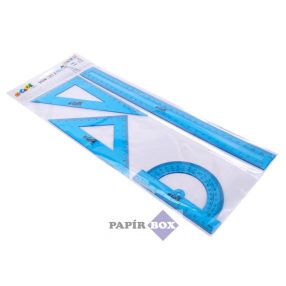   Vonalzókészlet, műanyag, 4 darabos, COOL BY VICTORIA, kék