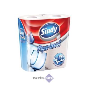   Háztartási papírtörlő, 2 rétegű, 2 tekercses, "Sindy"