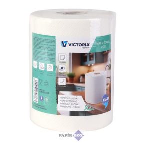   Kéztörlő, tekercses, 2 rétegű, 300 lap, VICTORIA HYGIENE, "Fine XL"