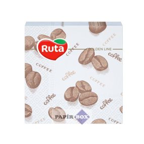   Szalvéta, 1/4 hajtogatott, 2 rétegű, 24x24 cm, 40 db, RUTA "Coffee"