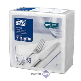   Szalvéta, 1/4 hajtogatott, 2 rétegű, 39,5x39 cm, Advanced, TORK "Texturált Dinner", fehér
