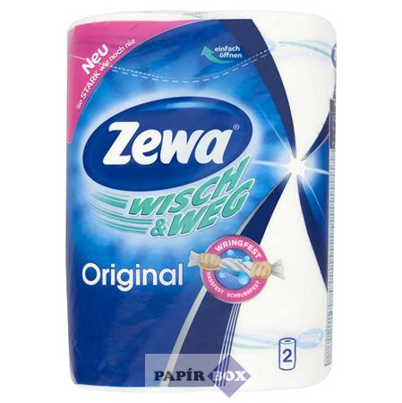Háztartási papírtörlő, 2 rétegű, 2 tekercses, ZEWA "Wisch&Weg Original"