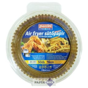   Sütőpapír, szilikonos, Air Fryer készülékhez, kerek, 16 cm, 50 db, MAZZINI "Premium"