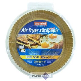   Sütőpapír, szilikonos, Air Fryer készülékhez, kerek, 20 cm, 50 db, MAZZINI "Premium"