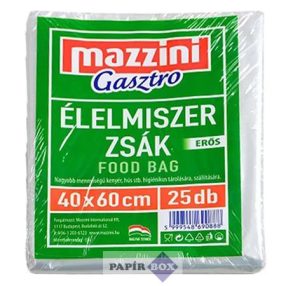   Élelmiszerzsák, erős, 25 db, 40 x 60 cm, MAZZINI "Gasztro"
