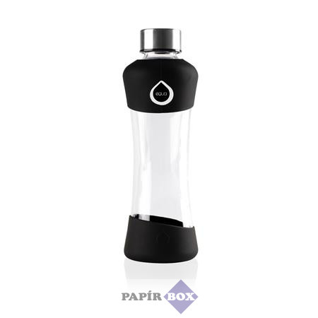 Kulacs, 550 ml, üveg, EQUA "Active", fekete