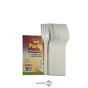 Műanyag villa, 20 db, TUTI "Party"