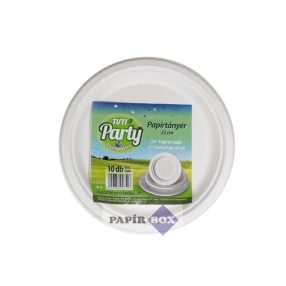 Papírtányér, kerek, 22 cm, 10 db, TUTI "Party"
