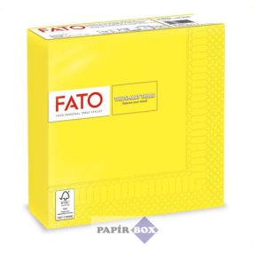   Szalvéta, 1/4 hajtogatott, 33x33 cm, FATO "Smart Table", citromsárga