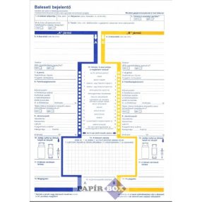 Baleseti bejelentő (kék-sárga)
