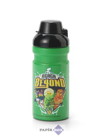 Kulacs, 390 ml, LEGO "Ninjago", zöld-fekete-mintás