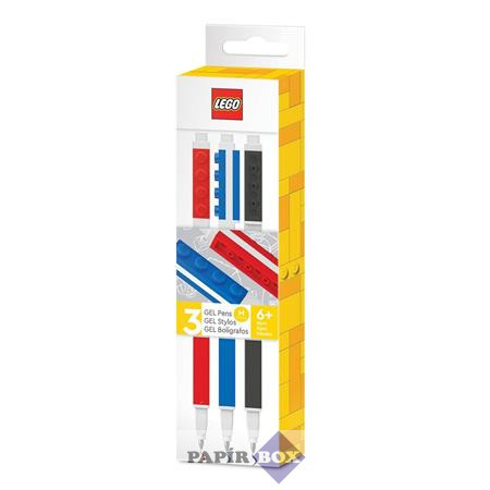 Zseléstoll készlet, 0,7 mm, kupakos, LEGO, 3 különböző szín