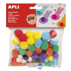 Pom-pom, APLI "Creative", vegyes színek, 78db/csg