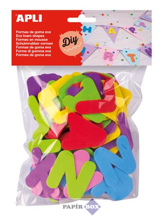 Moosgumi, betűk, APLI Creative "Eva Sheets", vegyes színek
