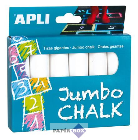 Aszfaltkréta, kerek, jumbo, APLI, fehér