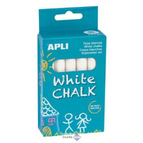 Táblakréta, kerek, 10 darabos, APLI, fehér