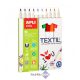 Textilfilc, 2,9 mm, APLI Kids "Markers Textil", 10 különböző szín