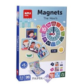   Mágneses készségfejlesztő készlet, 96 db, APLI "Kids", órák