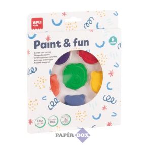   Zsírkréta, állat formájú, APLI Kids "Paint & fun", 6 különböző szín