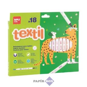   Textilfilc, 2,5-4,2 mm, kétvégű, APLI Kids "Textile", 18 különböző szín