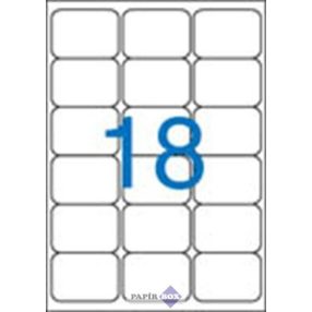   Etikett, univerzális, 63,5x46,6 mm, kerekített sarkú, VICTORIA PAPER, 1800 etikett/csomag