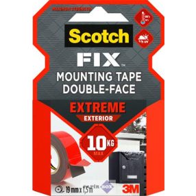   Ragasztószalag, kétoldalas, extra erős, kültéri, 19 mm x 1,5 m, 3M SCOTCH "Extreme Exterior"