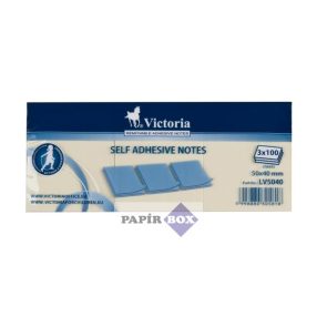  Öntapadós jegyzettömb, 50x40 mm, 100 lap, VICTORIA, sárga