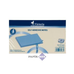   Öntapadós jegyzettömb, 75x125 mm, 100 lap, VICTORIA, sárga