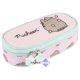 Tolltartó, Pusheen cicás, bedobós, ovális, rózsaszín