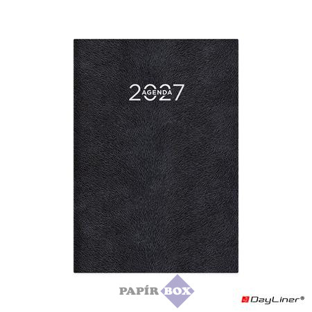 Naptár, tervező, 2027., A/5, heti, DAYLINER "Animal", Toro-fekete