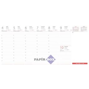 Asztali naptár, 2026., fekvő, DAYLINER, "Oktáv"