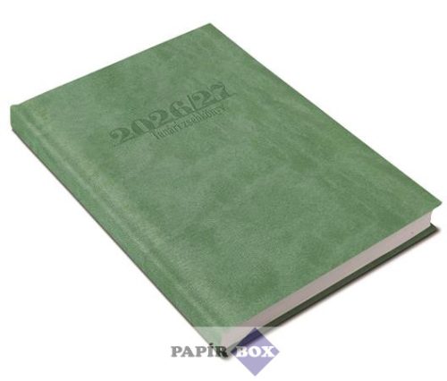 Tanári zsebkönyv, heti, 2026/2027 tanév, REALSYSTEM, világoszöld