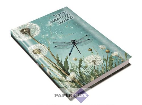 Tanári zsebkönyv, heti, 2026/2027 tanév, REALSYSTEM, pitypang