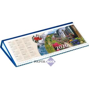   Asztali naptár, 2026., fekvő, CSÍZIÓ, "Öko", kék