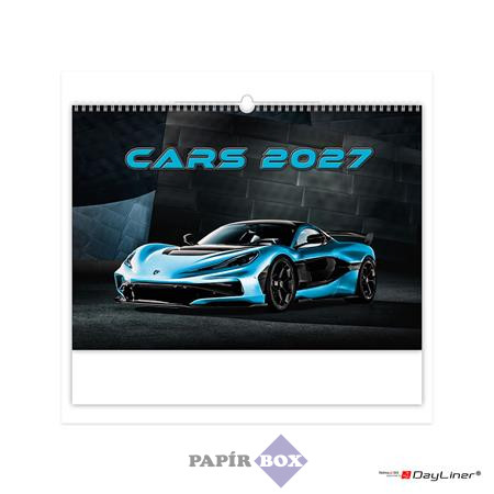 Naptár, fali, 2027., DAYLINER, "Cars"