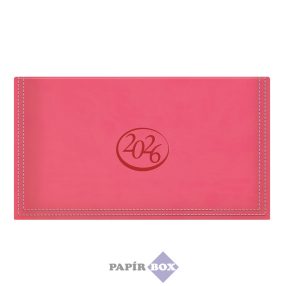   Zsebnaptár, fekvő elrendezésű, TOPTIMER, "Ace", korallpiros