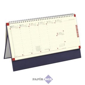   Asztali naptár, 2026., álló, TOPTIMER, jegyzetblokkos, kék