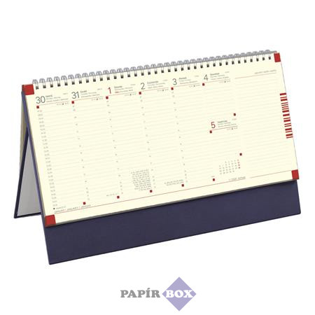 Asztali naptár, 2026., álló, TOPTIMER, jegyzetblokkos, kék