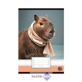   Füzet, tűzött, A/5, vonalas, 32 lap, 4-8. osztály, OPTISCHOOL, "21-32", "Capybara"