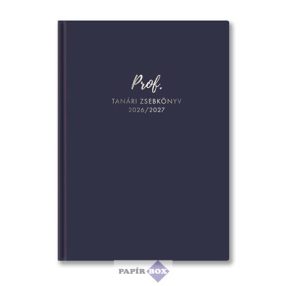  Tanári zsebkönyv, 2026/2027 tanév, A/5, heti, TOPTIMER, kék